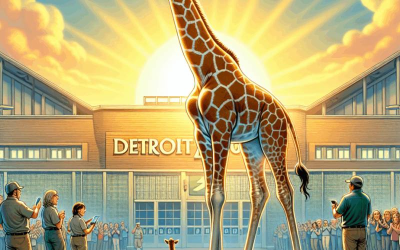 A Towering New Arrival: Detroit Zoo Welcomes Baby Giraffe