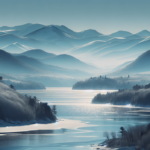 alt_text: Frozen Lake Champlain with snow-dusted banks and distant mountains under a clear sky.