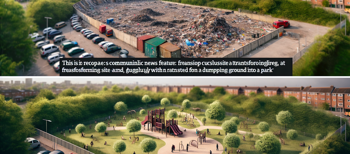 "alt_text": "Community debates park transformation of former waste site in local news feature."